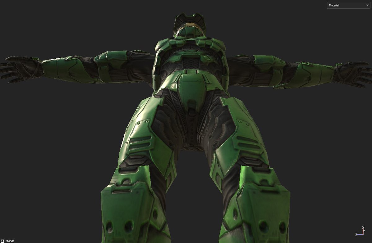 HalodoomGame's tweet image. So, working on some armor cosmetics for Halodoom, happened to notice this on the Halo 3 Spartan model... Never knew about this one before! #halo #easteregg #Magnum