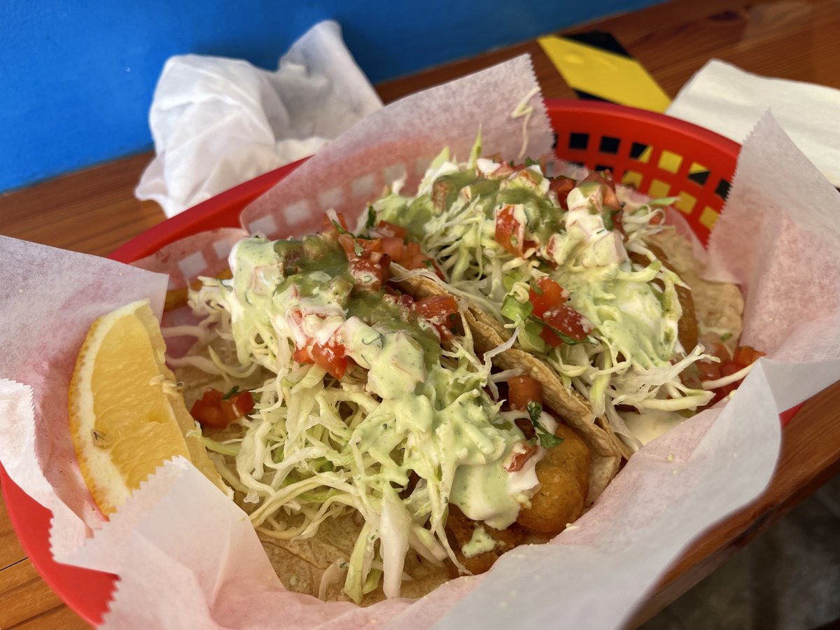 bertgrimm's tweet image. Fish Tacos in Ensenada. Lime crema FTW