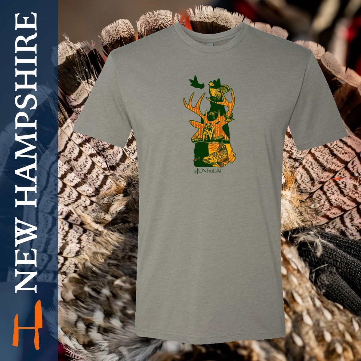 New Hampshire state series tee now available! Link below to grab yours today!

hunttoeat.com/shop/t-shirts/…
