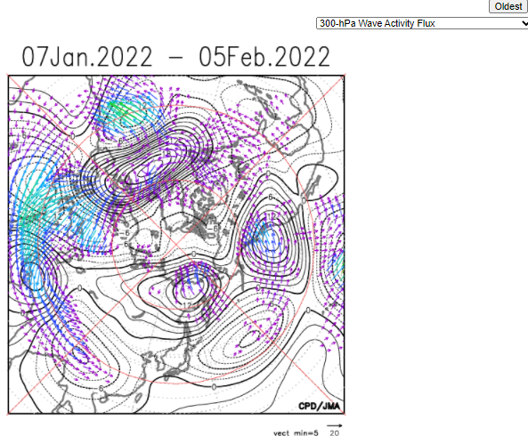 PDegorski's tweet photo. @giacomomasato Looks like lots of equatorward wave activity over Atlantic, over the last month - courtesy of JMA https://t.co/QH6FezXuqM