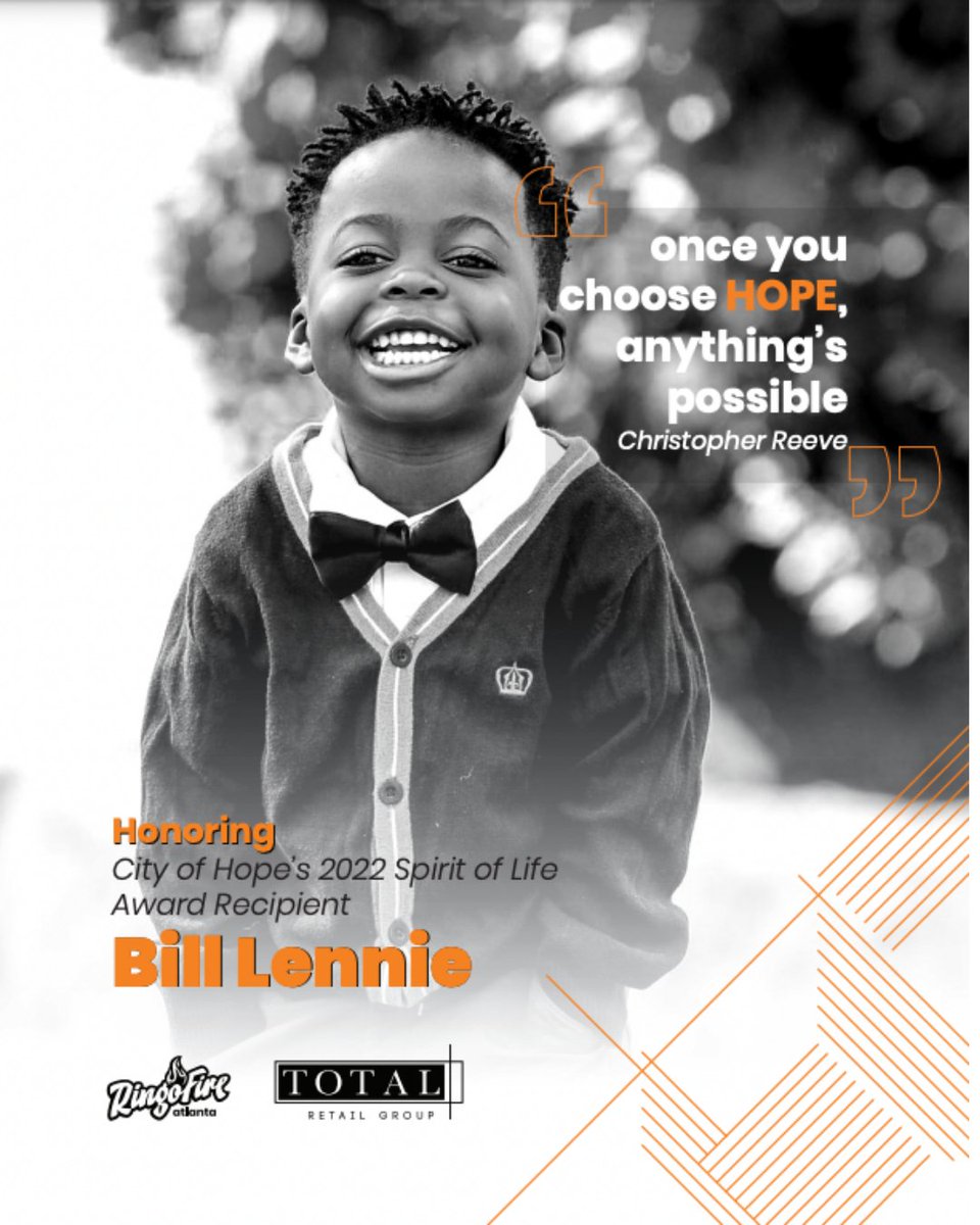 TotalRetail_'s tweet image. Congratulations, Bill Lennie! We appreciate you and are always honored to support City of Hope.