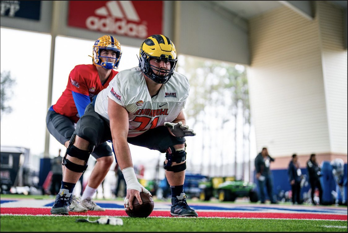 Andrew Stueber (@andrewstueber99) on Twitter photo Thank you <a href="/seniorbowl/">Panini Senior Bowl</a> and @JimNagy_SB! It was an honor to compete and play with the best of the best. Go Blue! Thank you <a href="/seniorbowl/">Panini Senior Bowl</a> and @JimNagy_SB! It was an honor to compete and play with the best of the best. Go Blue!