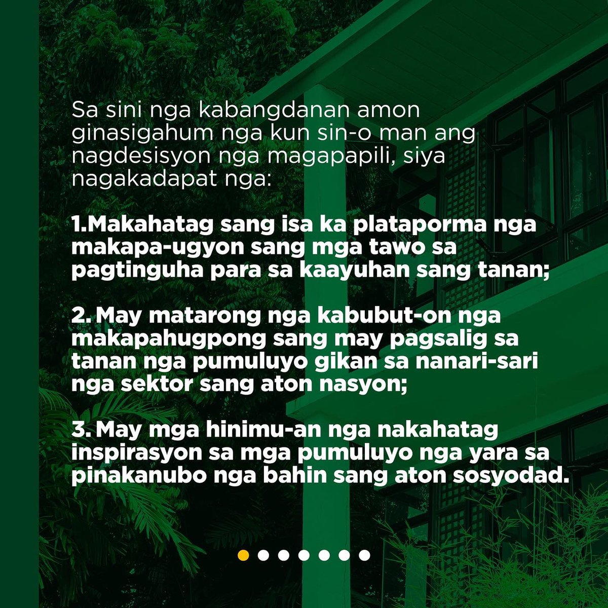 DLSBrothersBCD's tweet photo. 1/2

PAGPAMAT-UD PARA SA ATON BUASDAMLAG: PINILI-AY 2022

Hiligaynon Version of the Statement of the De La Salle Brothers of the Philippines on the upcoming 2022 Philippine National Elections.

Read full statement here: 
https://t.co/jJzwLye3OV

#DiscerningOurFuture2022 https://t.co/DkOIiied0v