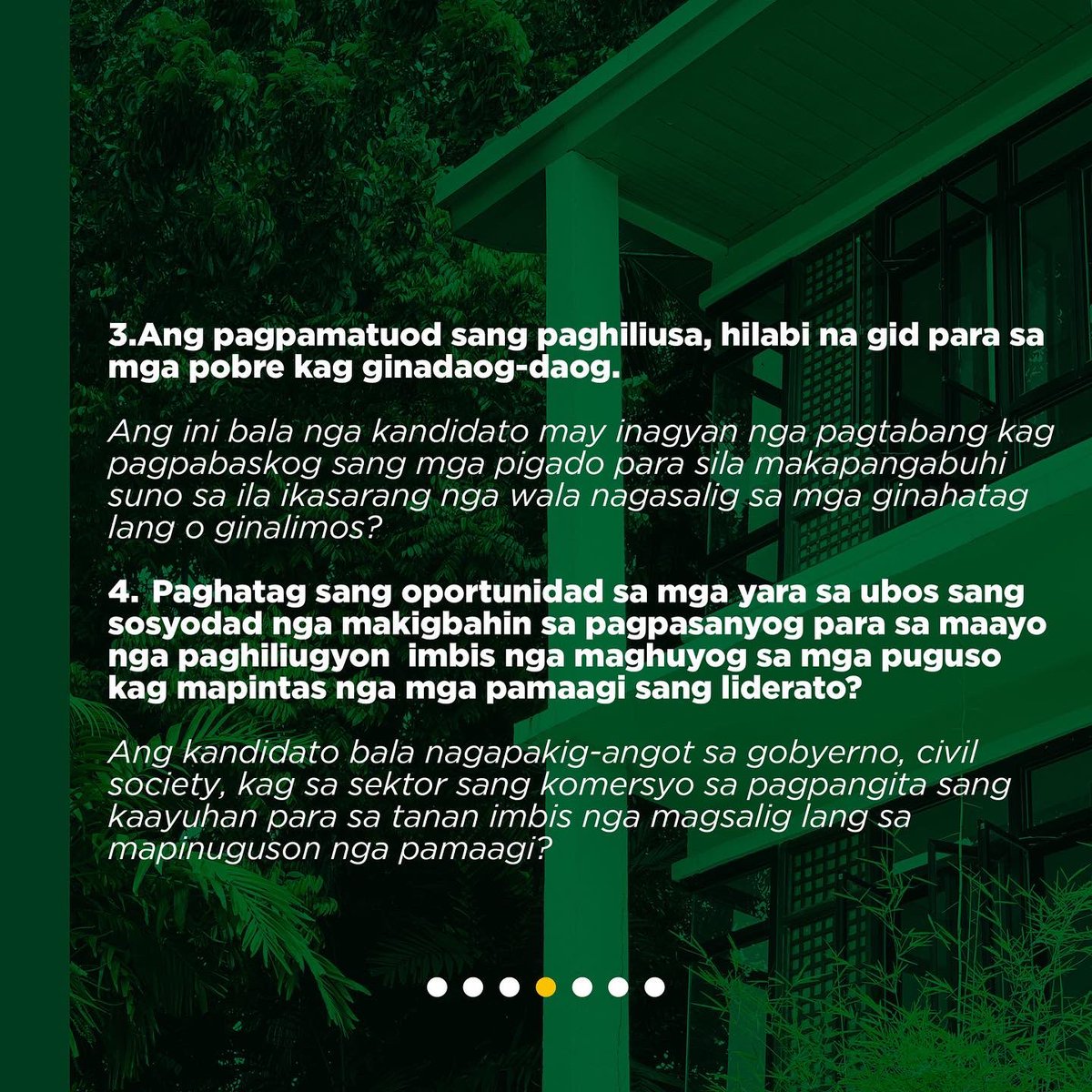 DLSBrothersBCD's tweet photo. 2/2

PAGPAMAT-UD PARA SA ATON BUASDAMLAG: PINILI-AY 2022

Hiligaynon Version of the Statement of the De La Salle Brothers of the Philippines on the upcoming 2022 Philippine National Elections.

Read full statement here: 
https://t.co/jJzwLxVUAN

#DiscerningOurFuture2022 https://t.co/GgjIqrb0SQ