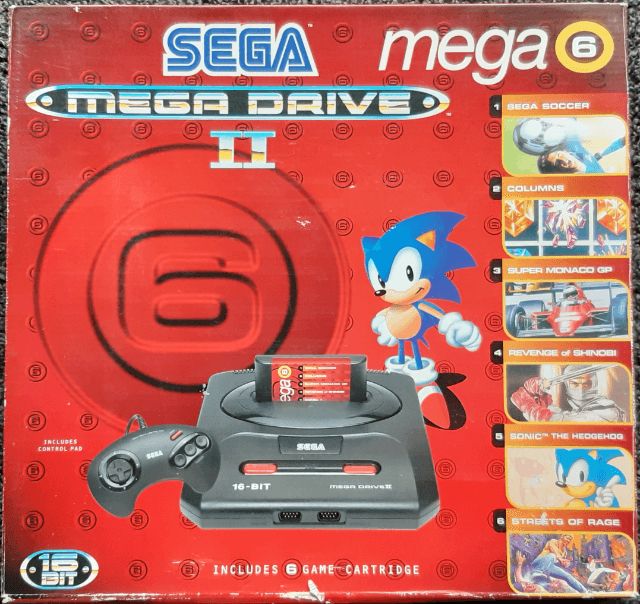 CymruNerdCave's tweet photo. Who here had a Mega Drive II Mega 6 pack? I remember getting mine from Argos back in 1999, when "retrogaming" wasn't even a thing! #MegaDriveII #Sega #Mega6 #RETROGAMING https://t.co/owwtLkcrlR