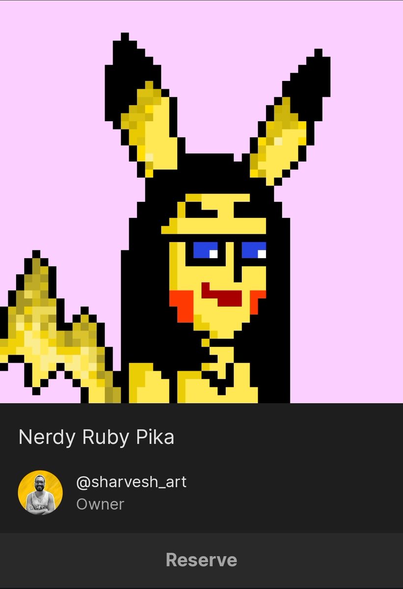 chairuby's tweet photo. GM All π
πNerdy Ruby Pika SOLD
Thanks @sharvesh_art for the support πππ
@Pentasian #pentasian #NerdyRuby https://t.co/fPA5snQ6iH