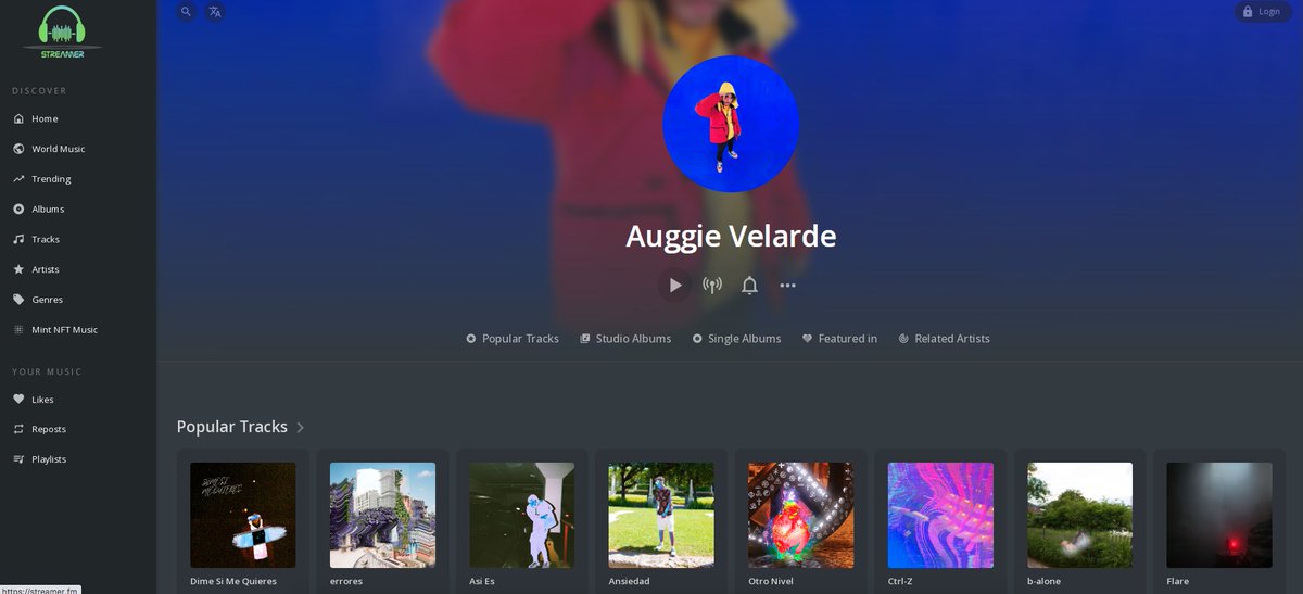 AuggieVelarde's tweet image. I&apos;m not sure if this is another HitPiece situation but it&apos;s definitely worth mentioning and looking into. There&apos;s a site called NFT MUSIC STREAM that has my music, mentions selling NFTs, and hasn&apos;t asked for my permission.

Check here if you&apos;re on it
streamer.fm