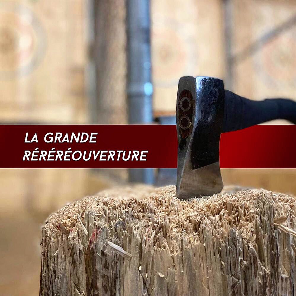 Nous sommes heureux d’annoncer la réouverture de notre centre le 14 février 2022 📣

Ce fut une période frustrante pour beaucoup d’entre nous et notre équipe vous invite à venir pour une experience de meditation spirituelle, de relaxation mentale et competition amicale ✨🪓
