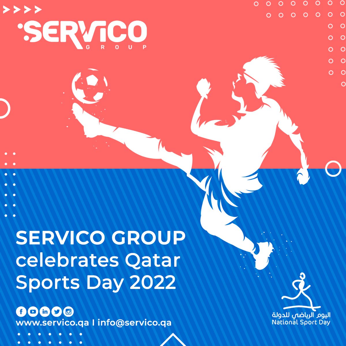 Servico_FM's tweet photo. Let's stay fit, strong and healthy.
Happy Qatar National Sports Day!
#servicogroup #servicofacilitiesmanagement #servicoventurehub #servicomanpowerrecruitment #qatar #qatar2022 
#nationalsportsday #sportsday #healthylifestyle https://t.co/Q1s3B40fqS