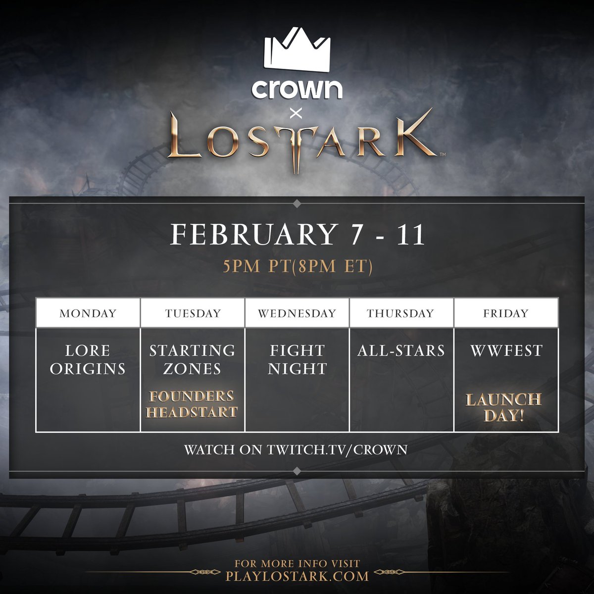 ✨ Comienza la "Semana del Arca" ✨ #LostArk 
Os dejamos aquí los días y horarios 📅⏰
Más detalles en playlostark.com/es-es/news/art…