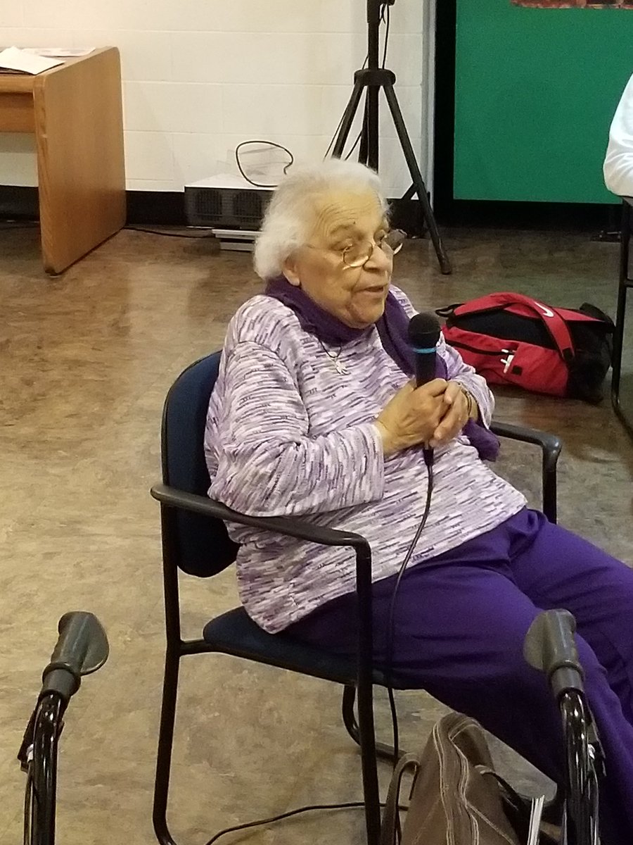 tdsb_DSS's tweet photo. @tdsb_DSS remembers #wandarobson Our Ss had the privilege of meeting her in NS. When they saw her even before she was introduced it was like a rock star had walked into the room. This meeting had a profound impact on our Ss. Rest in Power Mrs. Robson! @LC2_TDSB @DomenicGiorgi https://t.co/1TuPDFOcqj