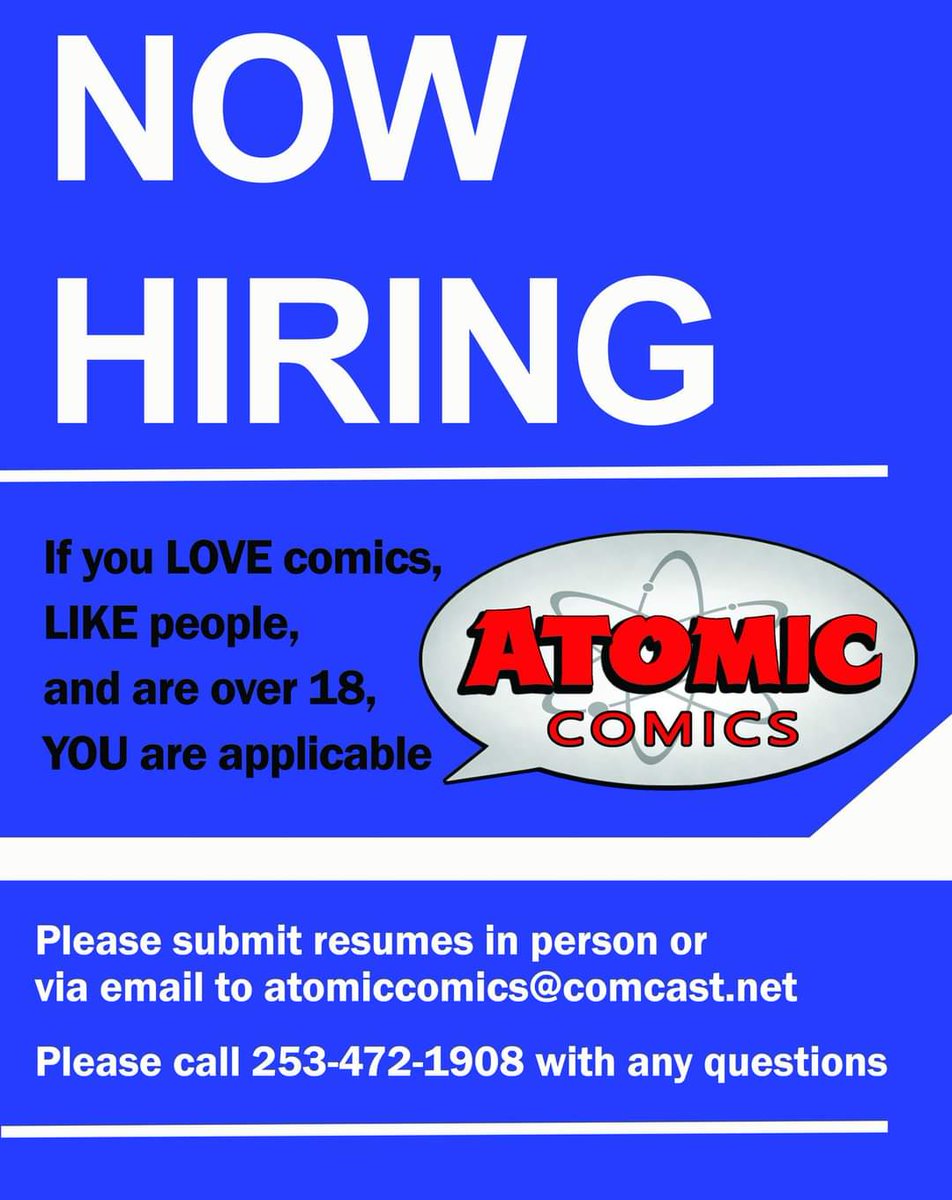 atomiccomics's tweet image. Want to work in the comic industry?