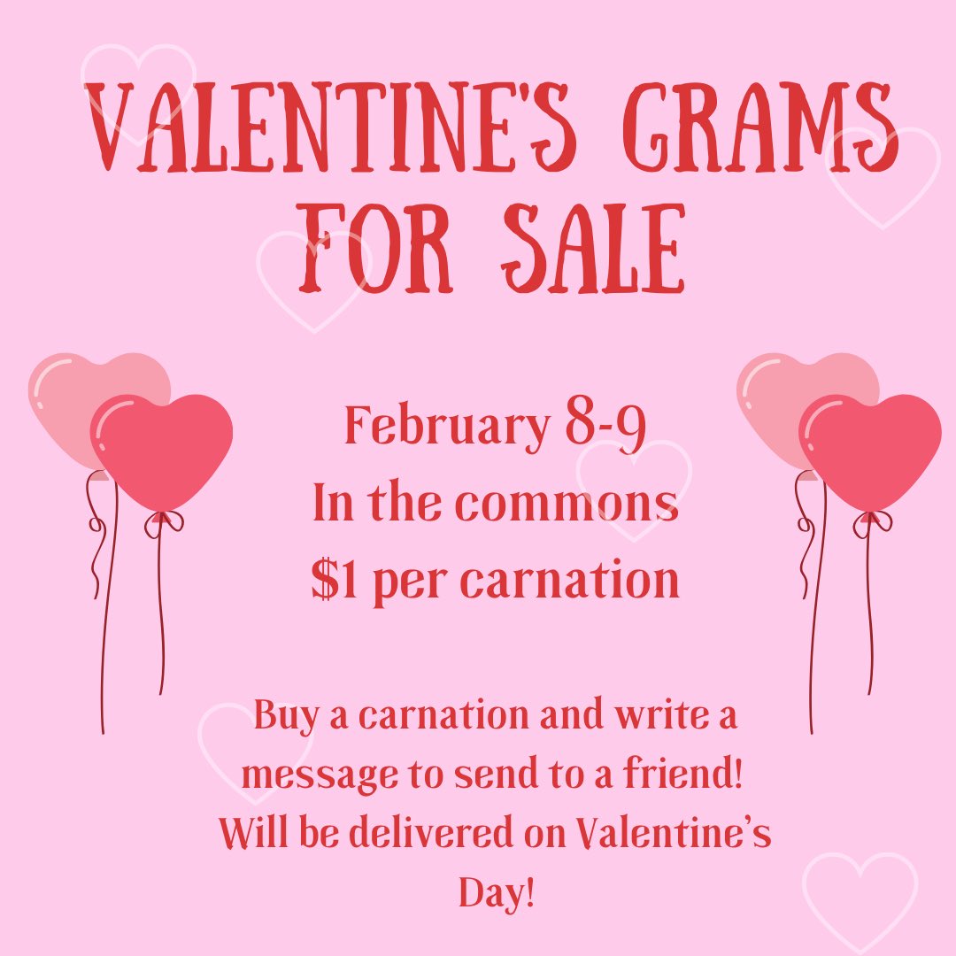 We are so excited to start selling Valentine’s Grams in the commons tomorrow! All proceeds will go to the charity that raises the most money at the end of the week!! 🌹 🌹 <a href="/WKHSWolves/">WKHSWolves</a> <a href="/AricThomas1/">Aric Thomas</a> <a href="/WKHS_Krazies/">WKHS Krazies</a>