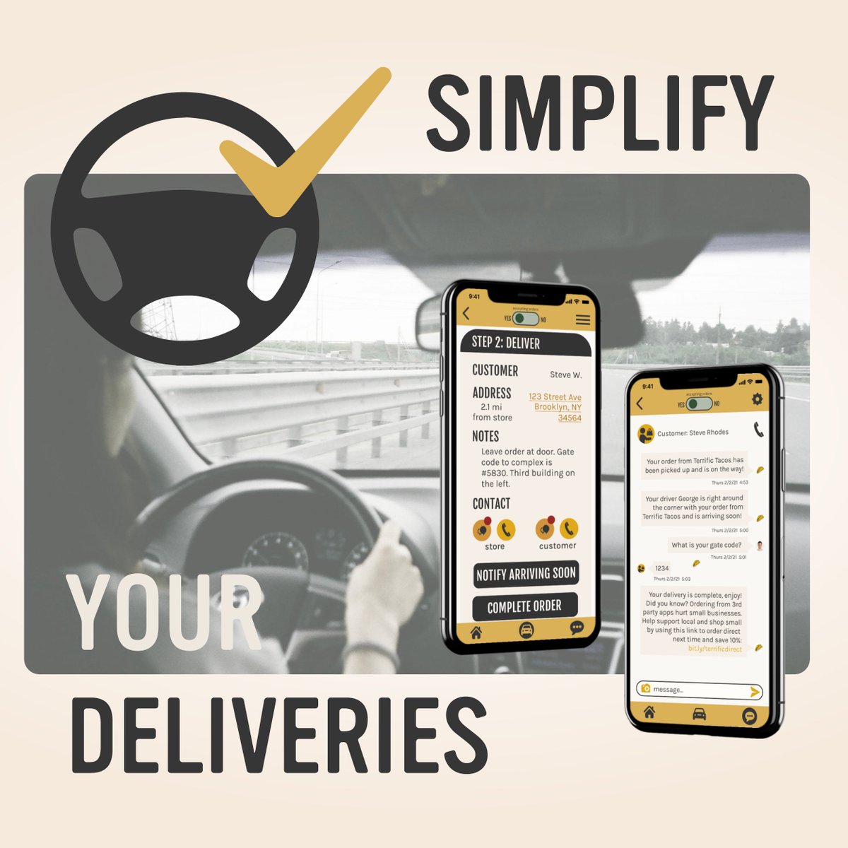 We help stores save on delivery orders. We collect all your orders from your existing platforms, and automatically find drivers to complete them.
 
Use a white-label service, your own in house drivers, or a combo of both. Either way, you’re in control.

dlivrapp.com
