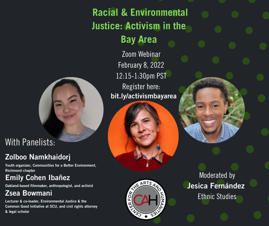Join us tomorrow! How are racial &amp; environmental justice intertwined? How have activists in the Bay Area recognized these intersections to facilitate greater understanding and to mobilize for change? Join us for a roundtable discussion. Register here: bit.ly/activismbayarea