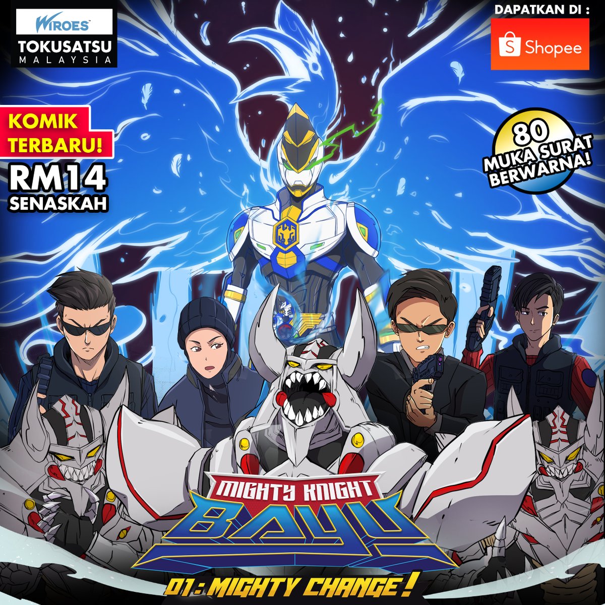 Korang dah order ke belum? Isu pertama Mighty Knight Bayu! 
Mana nak beli? Klik saja link di bawah 😁
.
🛒➡️ bit.ly/issue01mkb
.
#wiroes #mightyknightbayu #mightychange