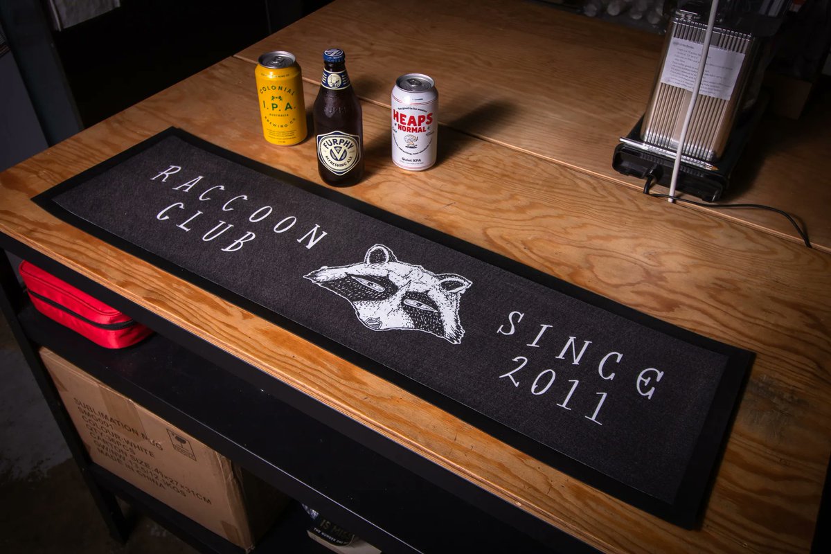versusmerchmelb's tweet photo. Is that a raccoon in your pocket, or are you just happy to see us!?

Nitrile rubber bar runners are an absolute MUST HAVE for any bar or brewhouse. They never fray, never curl, and will soak up your tears the next time you're drowning your sorrows.

📧 info@versusmerch.com https://t.co/xdxtueenNI