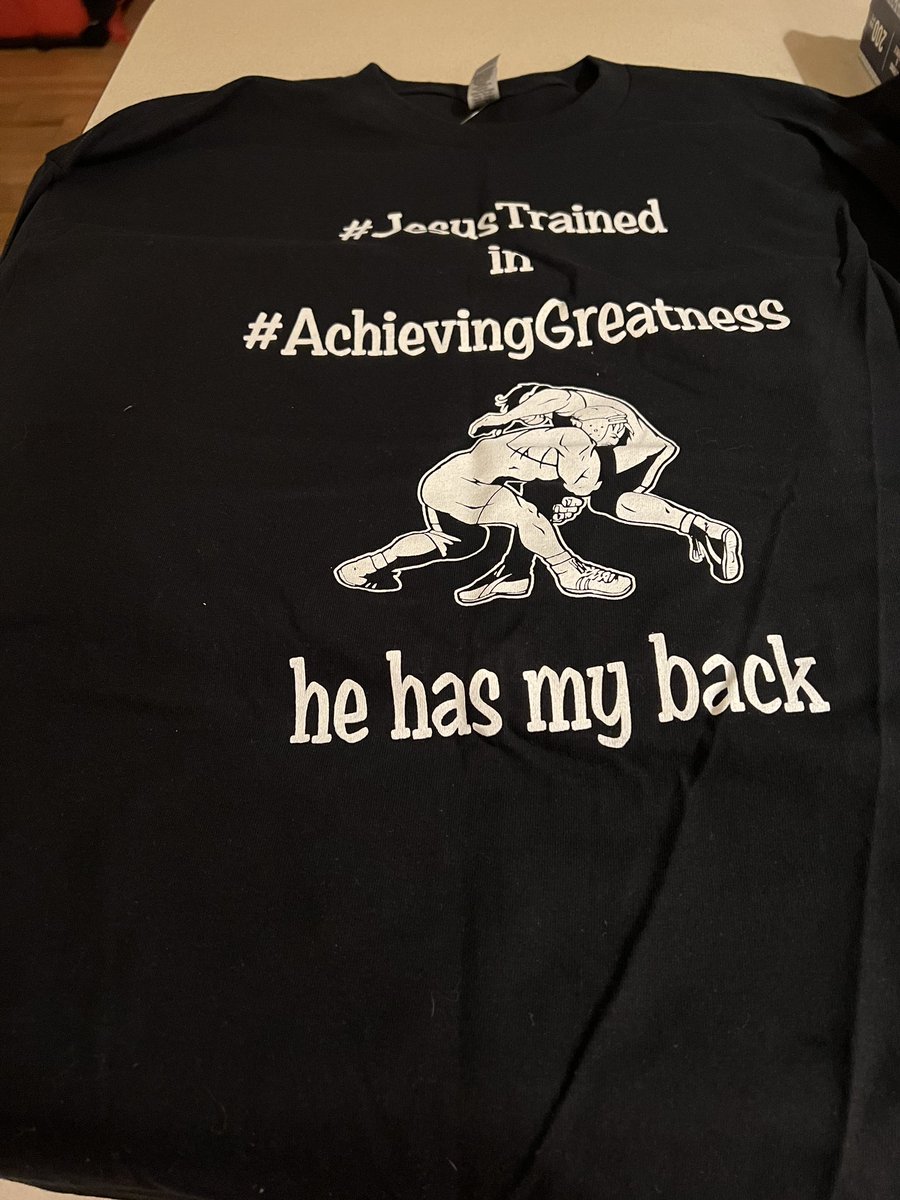 Coreybo34T's tweet image. Thank you @WrestlingJesus1 for the shirt and the constant support.  I cant wait to wear this shirt with pride and continue to make you proud!! #jesusTrained