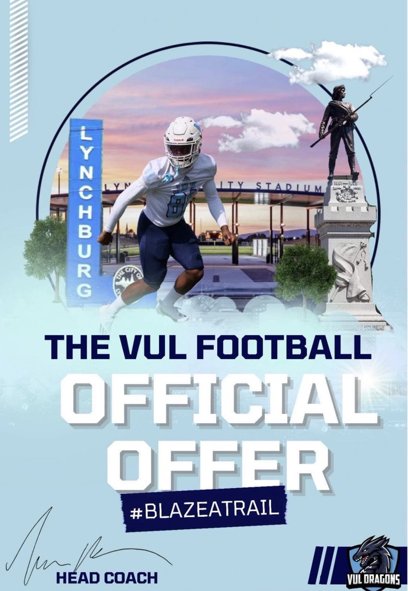 eandrade34's tweet photo. Thank you to @KenSignoretti  for that phone call. Proud to announce I’ve been offered by @FootballVul https://t.co/RPT5SOAoQI