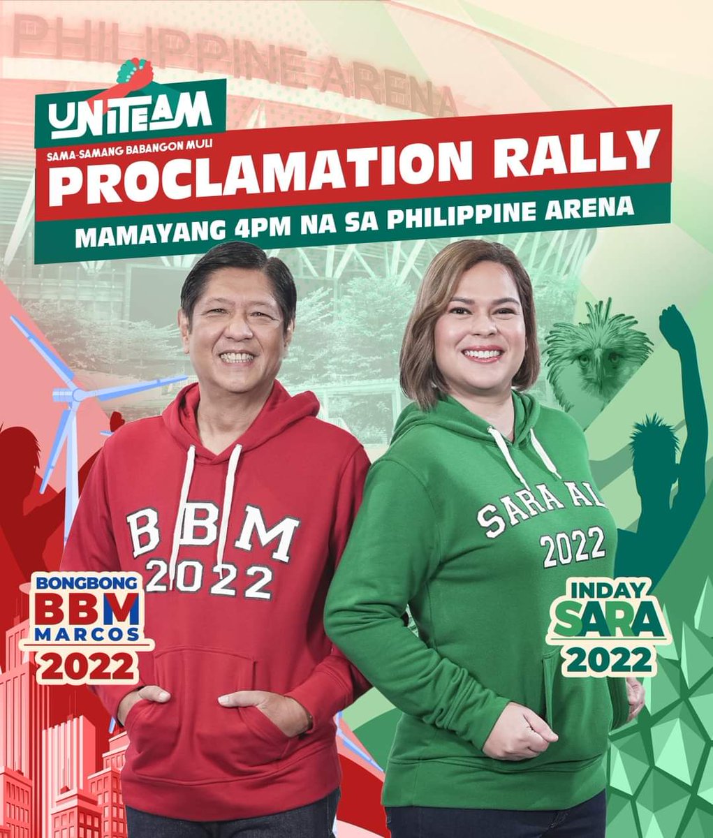 TWITTER PARTY: #UniteamPHarena2022 halina't maki-bahagi at maki-isa sa layunin ng BBM-SARA Uniteam.