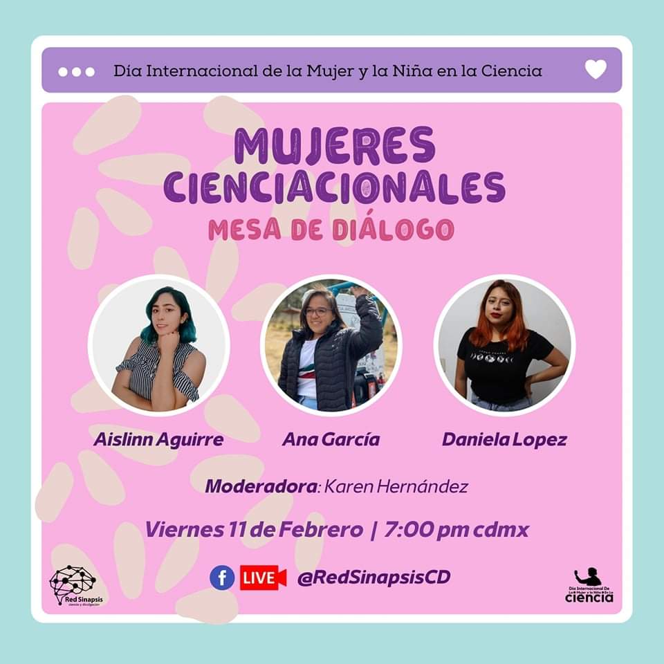 RedSinapsisCD's tweet photo. ✨🌸💜 ¡Bienvenida! si tienes entre 13 y 17 años y quieres tener un acercamiento hacía la ciencia esta mesa de diálogo es para ti. 💜🌸✨

Regístrate aquí para que podamos darte acceso a una sala de zoom privada 💜✨https://t.co/dnteEPGlU6

#11F2022 #mujerylaniñaenlaciencia https://t.co/5knPN5kF6u