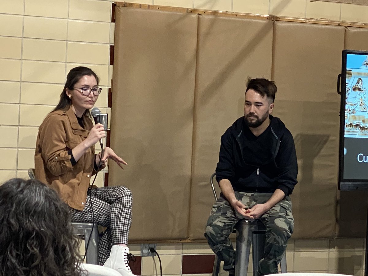 Incredible information is being shared at the Mary Treglia Community House in Sioux City on the journey &amp; challenges of Halima Shokuri &amp; Reza Akrami coming to the US from Afghanistan. @NatImmForum <a href="/anoorani/">Ali Noorani</a> <a href="/jsonlief/">Jason Lief</a> @cullen_art <a href="/DMRevans/">Randy Evans</a> <a href="/LumenMediaSC/">Lumen Media</a> <a href="/USCCBJFI/">JusticeForImmigrants</a>