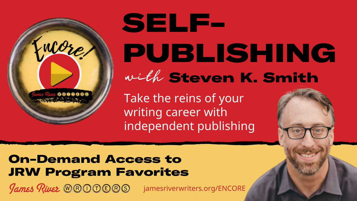 JamesRvrWriters's tweet photo. Wondering how you can break into indie publishing? Join Richmond's own @stevenksmith1 for this ENCORE! one-hour intensive on Self-Publishing. Available on-demand as your schedule allows. Details at https://t.co/M4ovDJzpVS https://t.co/K4hciW9djC
