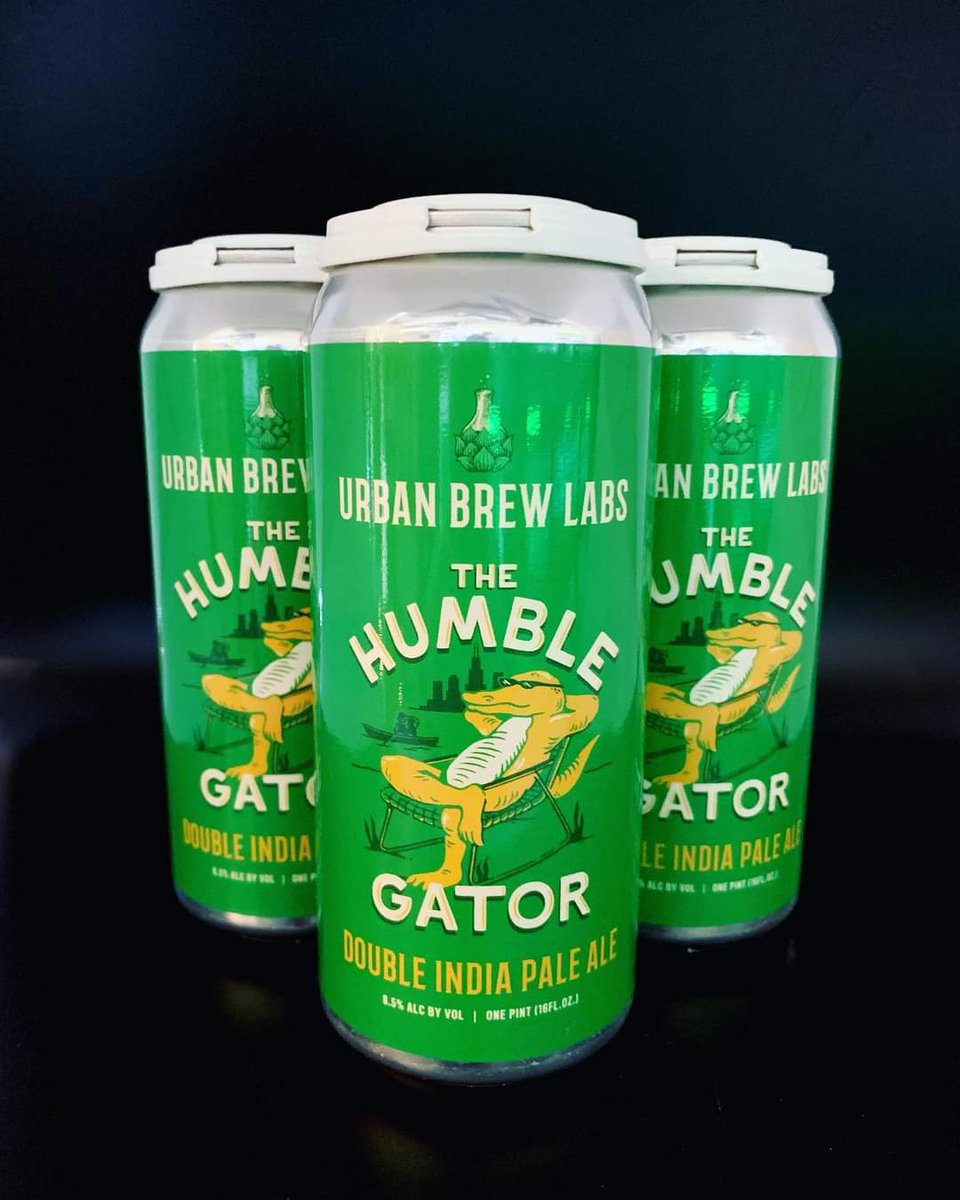 Guess who’s back?! Our Chance the Snapper 🐊 inspired “The Humble Gator” is now available in cans! This 8.5%  juicy Double IPA is double dry hopped with loads of Citra and Mosaic hops. #humblegator #chicagobeer #ipa