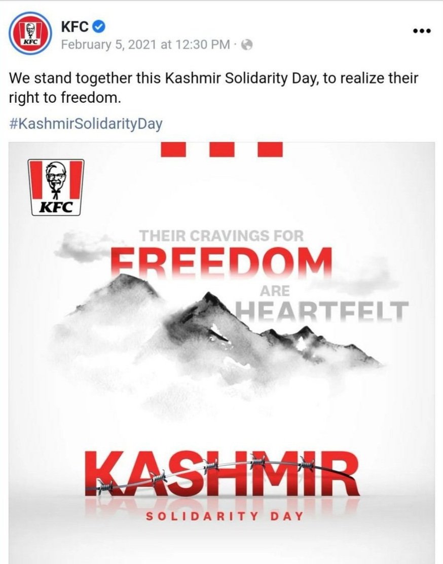 Why do you want to poke your nose on international and controversial issues.
Can't focus on what you are here for?
We respect brands that respect our sovereignty.!

Can Indians live without these?
<a href="/kfc/">KFC</a> <a href="/pizzahut/">Pizza Hut</a> 
#BoycottKFC 
#BoycottPizzahut
#BoycottHyundai