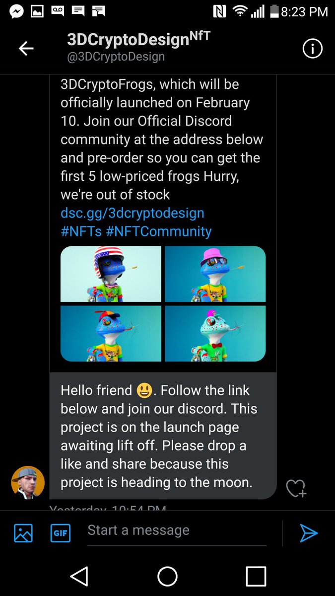 doudodew's tweet photo. Hey you know those cash grab nft bots or desperate humans that crowd your inbox? Well i kinda did something about it. Dont thank me . thank adderall ( im sober actually )
#NFTCommunity #NFT #NFTs #4dchess https://t.co/fpfil5gKol