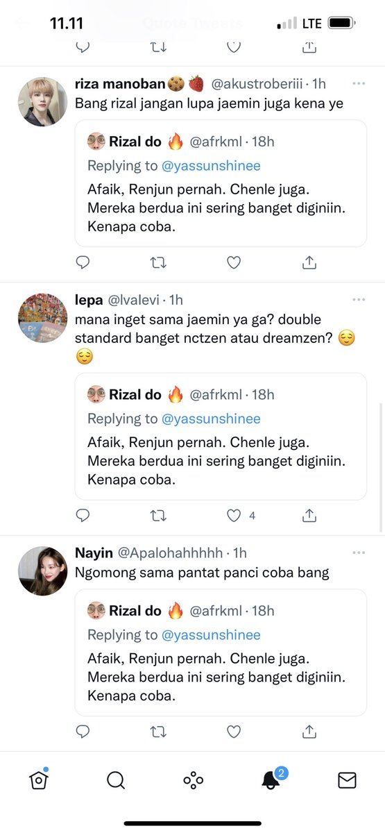 Afaik = as far as i know. Gue gatau ≠ gue lupa. Gue gatau ≠ gue gak peduli. Kan bisa ngasih tau baik2?
Kpopers emang JAGO banget nge-twist kata2 orang. Lalu framing.
Gini kalau gue block semua orang ini, gua dikatain ga terima dikritik. Dapat apa sih kalian begini tuh? Ya Tuhan