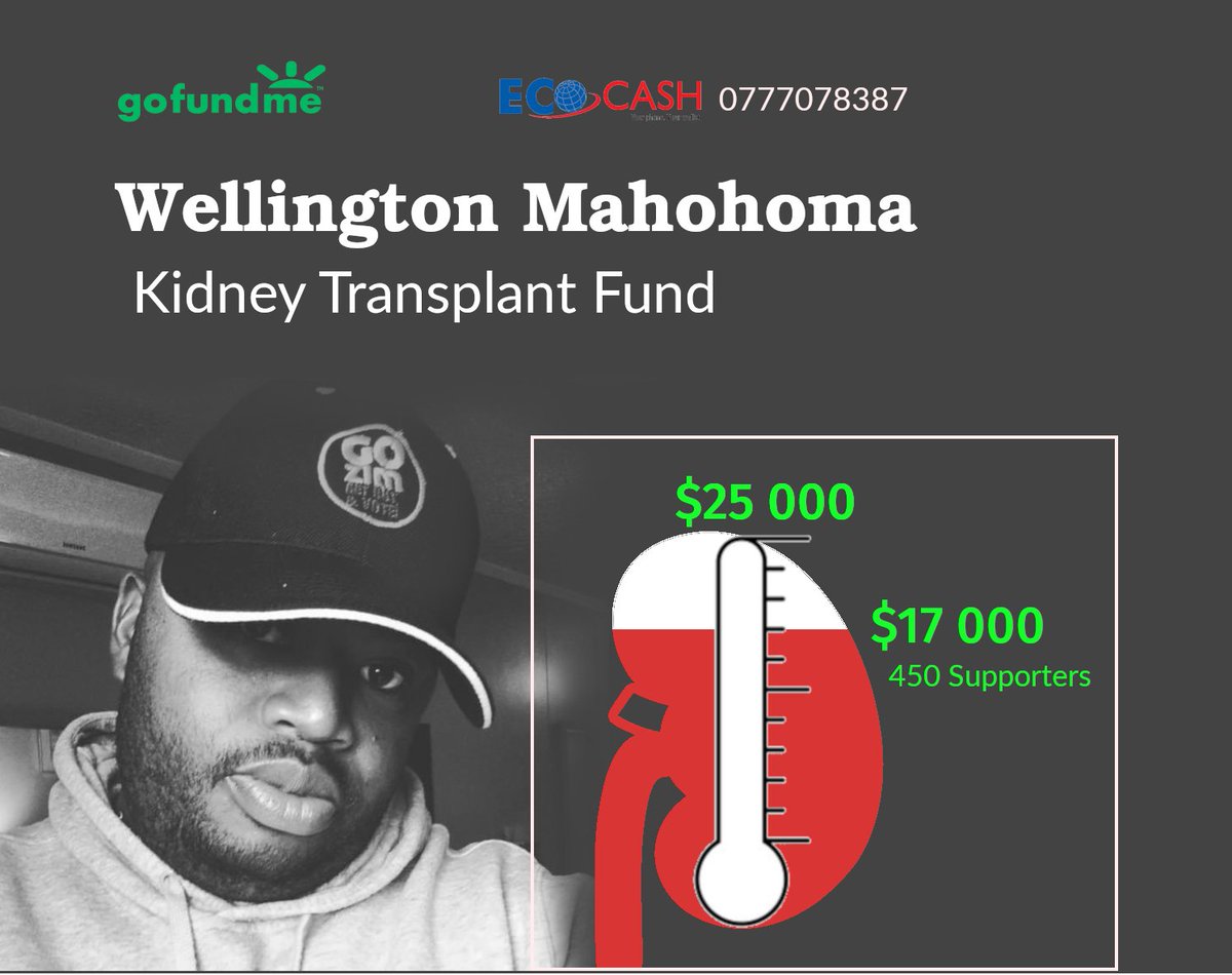 freemanchari's tweet photo. 👏👏👏👏 70% kata! Thank you for opening your pockets to one of our own. I see THE FINISHING LINE! In this campaign 1 retweet is raising $0.50. Let's do this!
GoFundMe: https://t.co/AT4vY6vklK
PayPal: https://t.co/q2WY1eMEim
Ecocash: 0777078387
#KidneyForHoms https://t.co/9TipbzjaWw