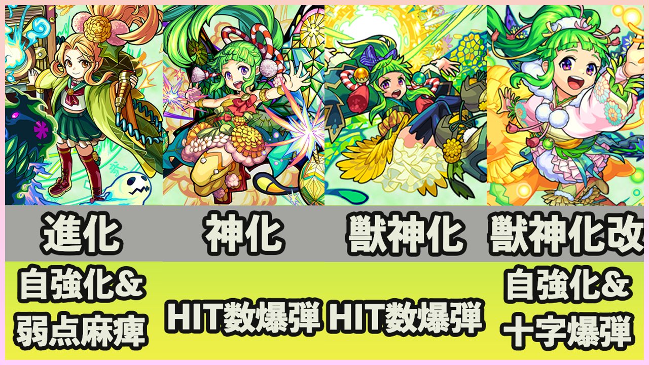 とんぬん V Twitter モンスト 蒲公英獣神化改 進化ss集https T Co Tx013pgsml T Co Ckzxvv4wbb Twitter