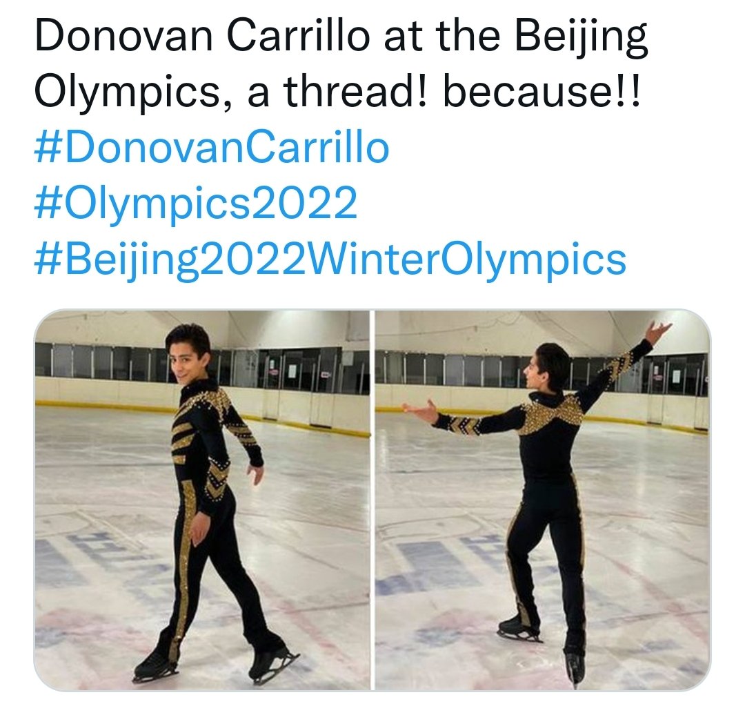 tessy_hg's tweet photo. Ya casi va a salir @DonovanDCarr  🤩😃 

Pónganle a Claro Sports en Youtube! 

#DonovanCarrillo #Beijing2022 #JuegosOlimpicos https://t.co/ZR4MHyu4wh