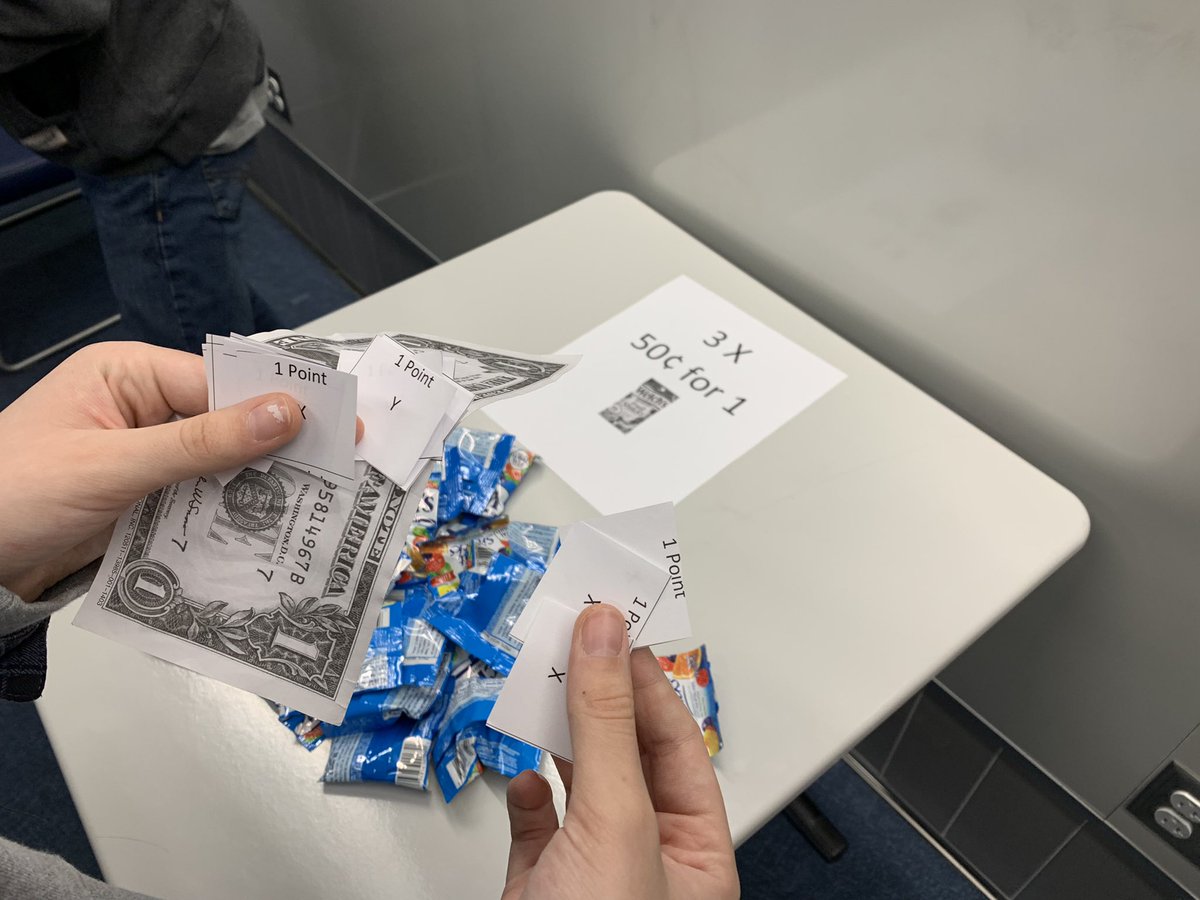 SocStudiesCBRSD's tweet photo. Mr. Oliva’s US History classes have to shop with their ration tickets to get the food they want. Awesome activity. Not a phone in sight! #Wahconah https://t.co/meQogSCaX3