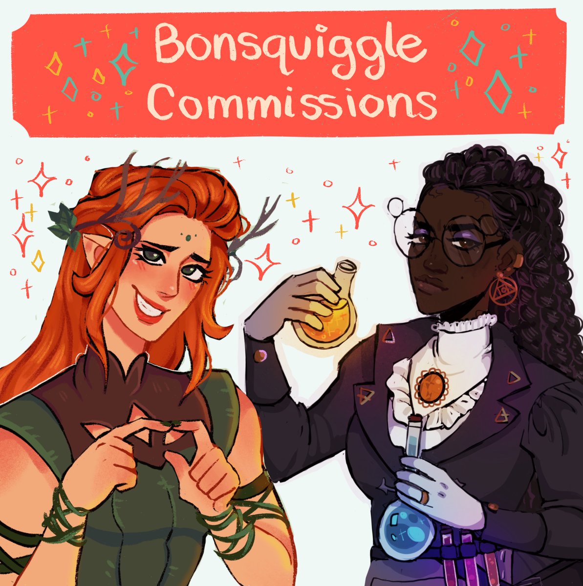 BonSquiggle's tweet photo. I updated my commission sheet. Let me draw your dnd character! Any retweets appreciated🌙✨🌿

DM if interested! ✨

#dungeonsanddragons #dndart #dnd5e https://t.co/gzHCRQFljY