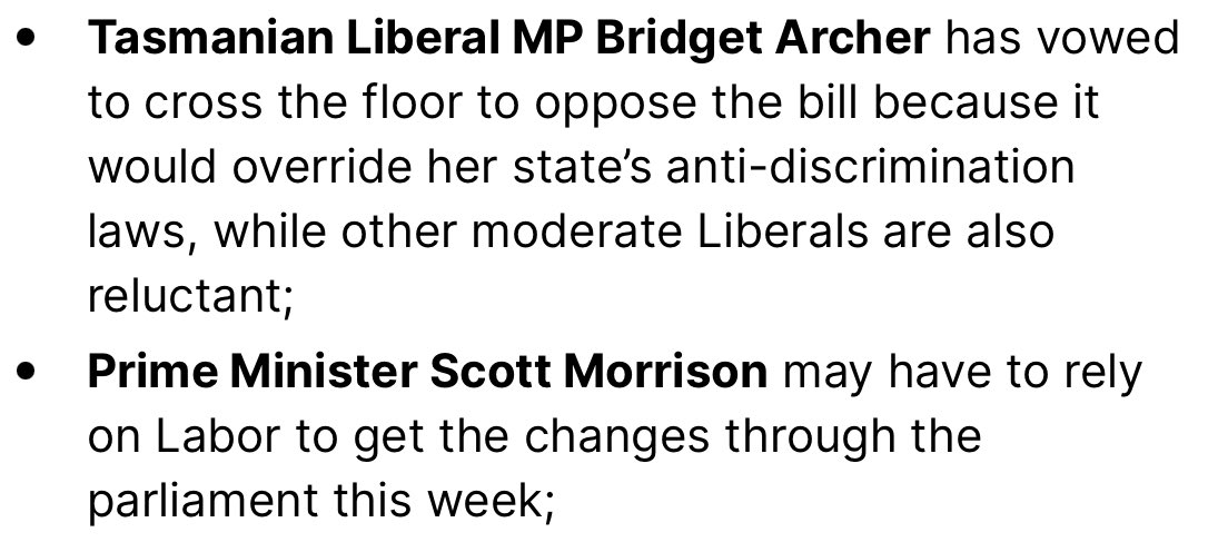 deborahbrian's tweet photo. Dear @AustralianLabor — if you find yourself to the right of Bridget Archer, #WrongWayGoBack — why would you vote for greater discrimination against LGBTIQ+, disabled, and non-Christian Australians? #KillTheBill #ReligiousDiscrimination #auspol https://t.co/kZsBI1z3JM