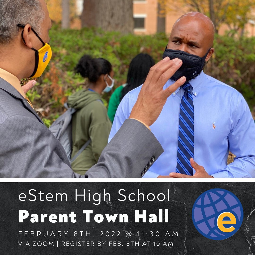eHS Families, we want to hear from YOU! Tomorrow, Feb. 8th, is our 3rd Virtual Parent Town Hall with Mr. Guest at 11:30. RSVP by tomorrow Feb. the 8th, at 10am to receive the ZOOM link. Click here to RSVP: bit.ly/3gHCXIH
#estem #highschool #littlerock #arkansas