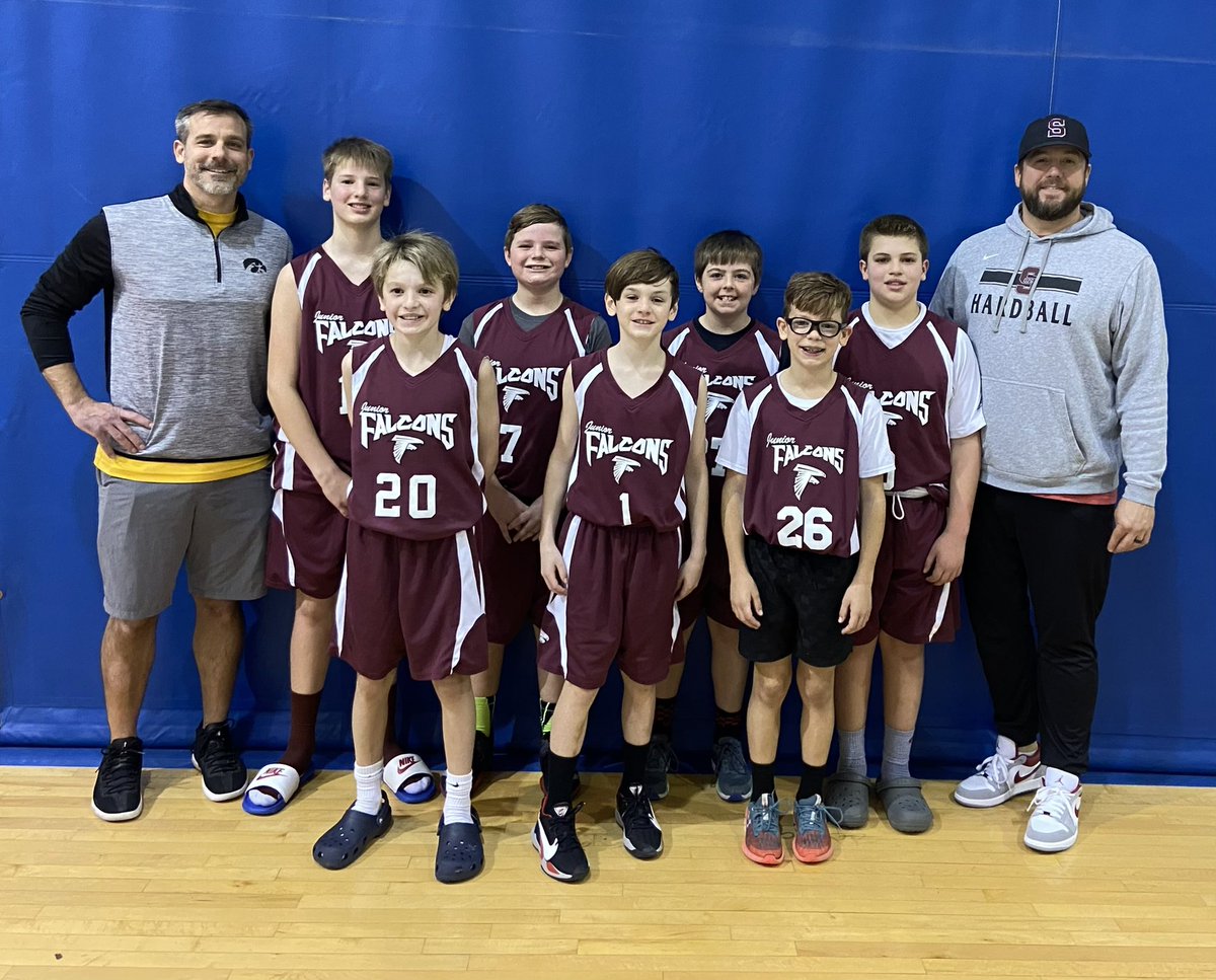 5th grade Jr Falcon team off to a 10-0 start so far this winter season. Great job! Keep improving and looking forward to seeing you guys as middle schoolers
