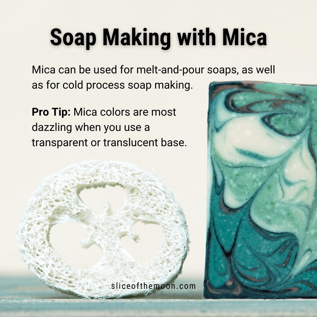 Let's talk soap-making with mica. Now say that five times fast: soap-making with mica, soap-making with mi...

Check out our Quickstart Guide: sliceofthemoon.com/blogs/how-to/m…

#soapmaking #mica #diy #makersgonnamake #micaart #soap #handmade