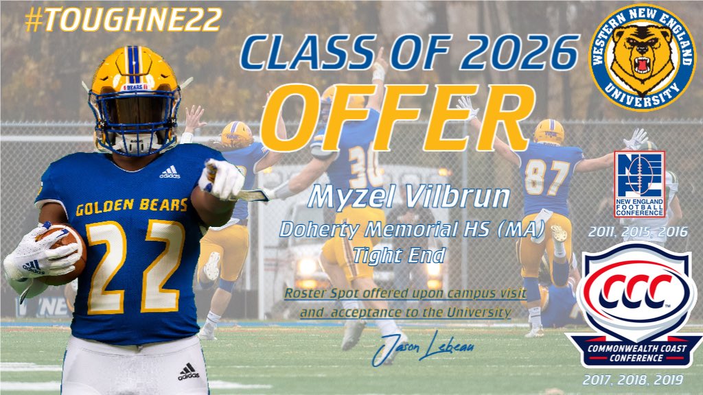 Im blessed to receive a roster spot offer from Western New England University <a href="/WNEFB/">WNE Football</a> Thank you <a href="/Coach_Lebeau/">Jason Lebeau</a> 🟡🔵