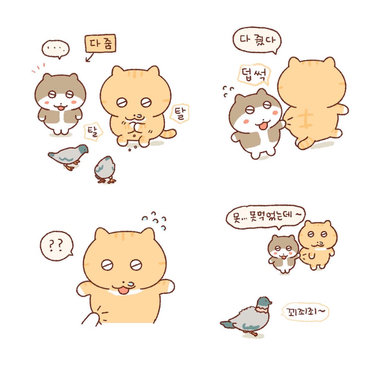 tttk_nan's tweet photo. 콩물이와 미니의 만남🐱🍡(1) https://t.co/y1esgkNtI7