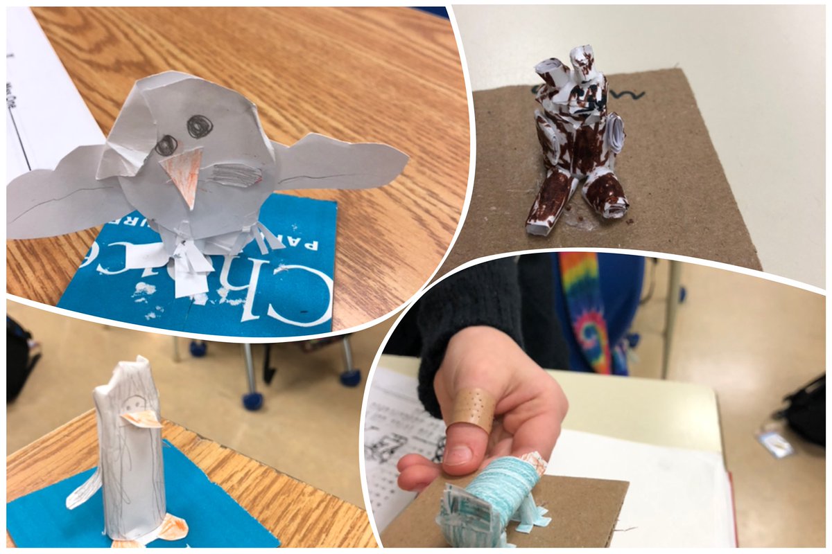 The grade 3’s have been working through a series of building challenges. Their mini sculptures were my favorite. So intricate! <a href="/GelfandShelly/">Shelly Gelfand</a> #STEMeducation #WeAreCBE