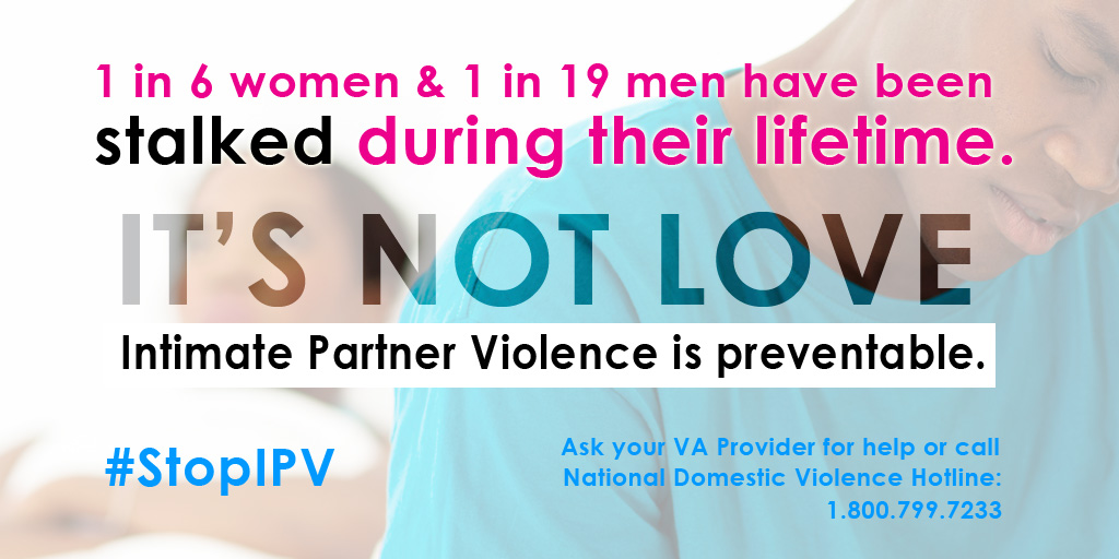 VAMinneapolis's tweet image. Did you know 1 in 6 women and 1 in 19 men in the U.S. have been stalked in their lifetime? IPV: It’s not love. Call the National Domestic Violence Hotline 800-799-7233 or text START to 88788.

#StopIPV #Veterans #ValentinesDay
