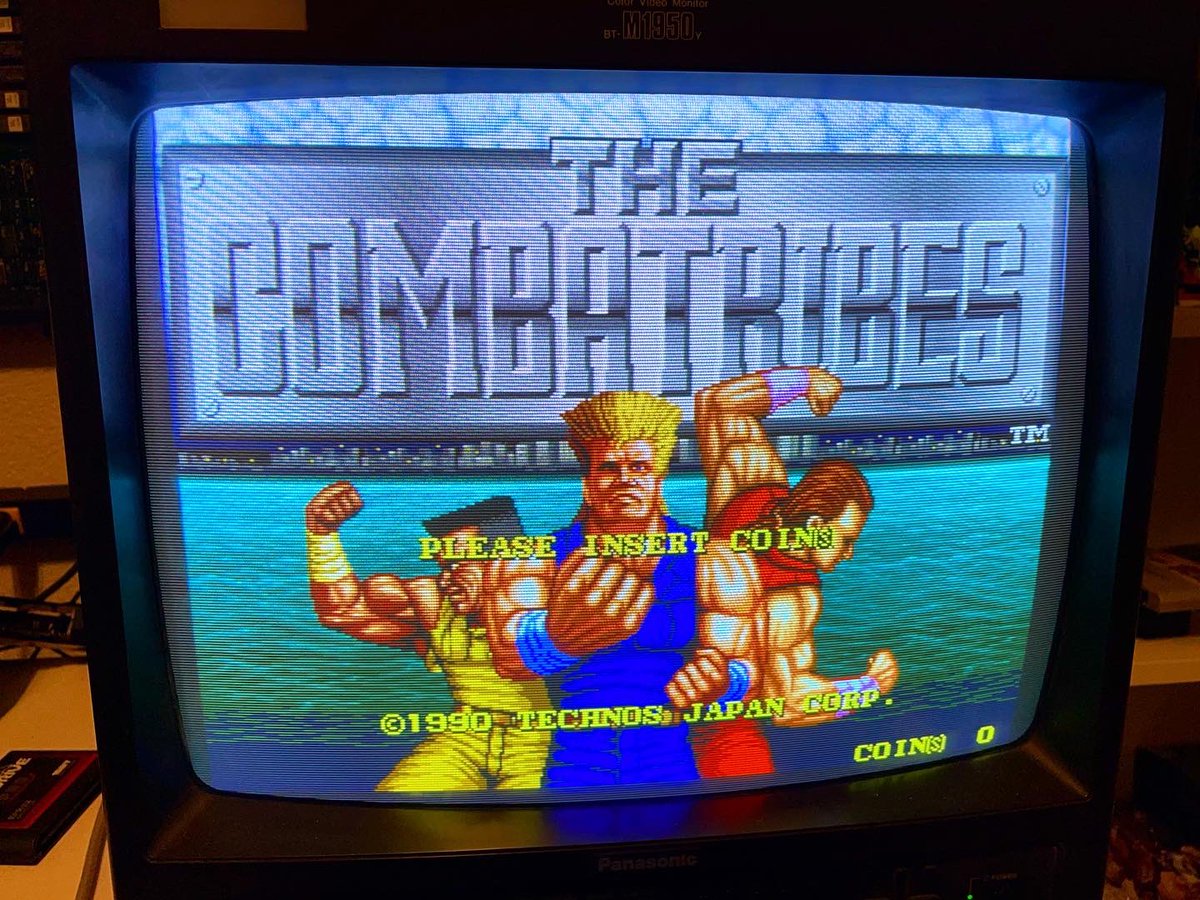 OutdateRef's tweet photo. Got in a real clean board of #combatribes by #technos. I have a soft spot for Technos #beatemups & glad to have this in the collection. Ironically, I use to own a gutted Combatribes cab that I rebuilt into a 2 player fighter cab. God I loved that cabinet. #arcade #collecting #pcb https://t.co/WzZg0uRlMM
