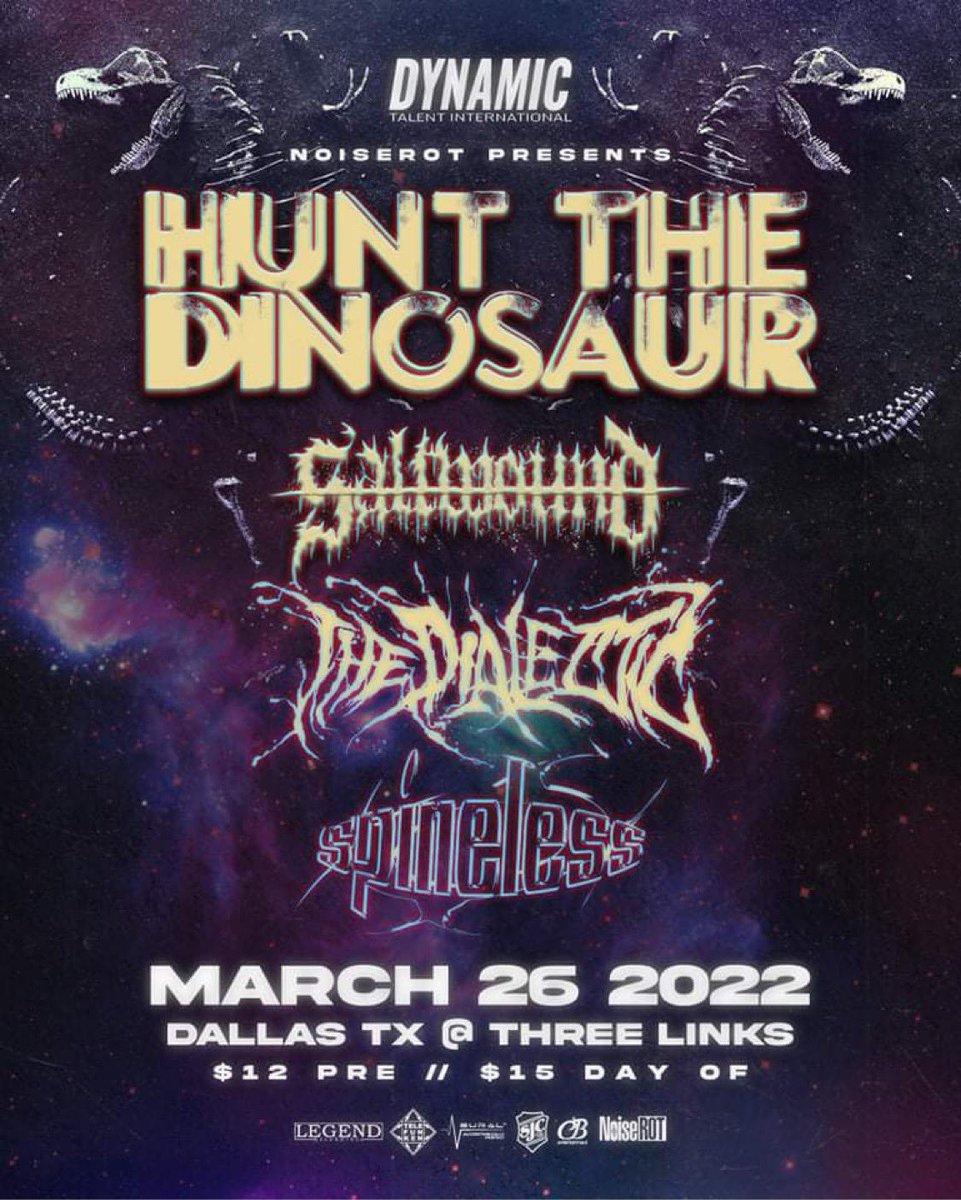 HEAVY NIGHT and our first time at three links🥶
Hunt the Dinosaur 
@SaltwoundCA 
@TheDialectic5 
Noise Rot 
@dynamic