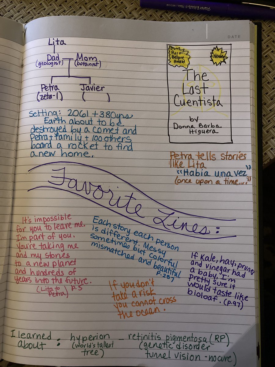 SallyDonnelly1's tweet photo. It’s been a while - reading and thinking and then adding to create a notebook page. I’m glad I met Grace and Petra, two strong female characters!
@APS_ELA #apsreadingnotebook https://t.co/TPEPIkyJrx