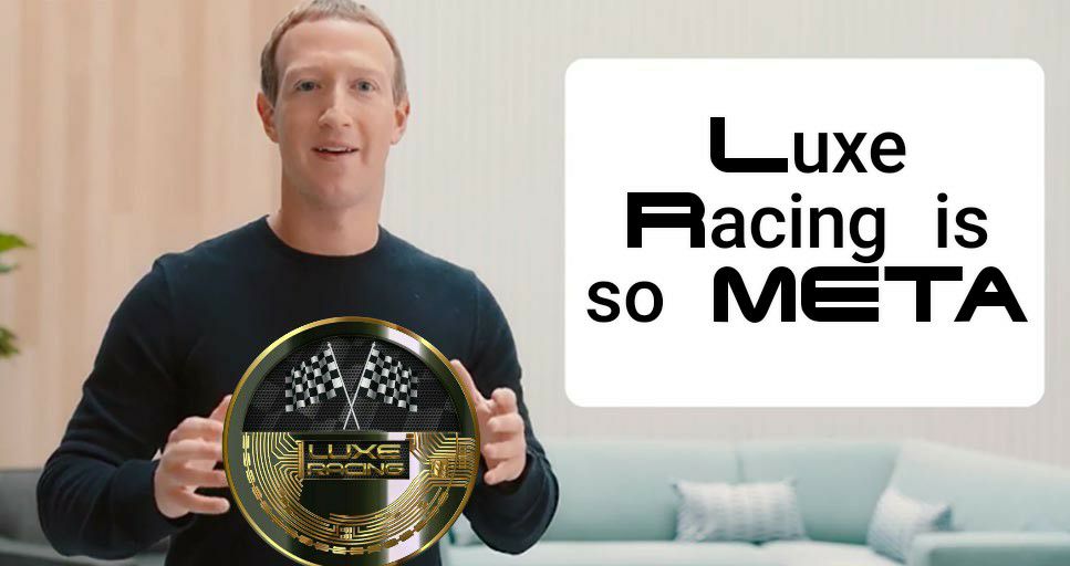 oldnoobi's tweet photo. #GotMeta ? #Zuckerberg @RacingLuxe does and we are bringing #NFTGaming #Head2Head #play2win #Racing  to the Real #Metaverse $LUXE available on #BSC #PancakesSwap #Facebook #FacebookGaming #instagram #Telegram https://t.co/fMgFl5Yziw