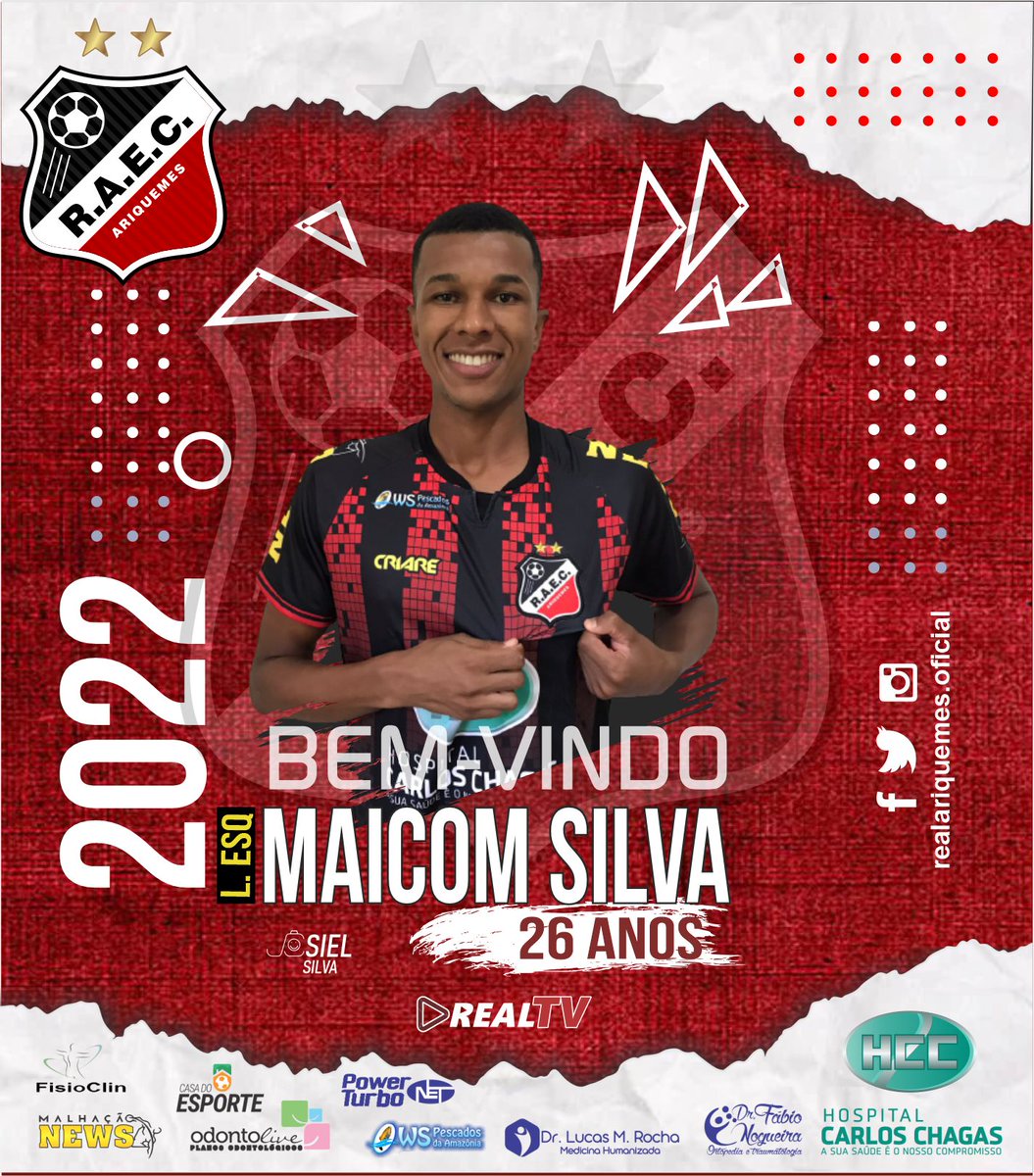AriquemesReal's tweet photo. Maicom Silva, Lateral Esquerdo de 26 anos, Natural de Nova Era-MG é mais um dos reforços do furacão do vale do Jamari para o Rondoniense 2022, o jogador tem passagens por Tupynambás-MG, Poços de Caldas-MG, Social-MG , Amparo-SP  e Nova Mutum-MT último clube a vestir a camisa. https://t.co/gj0ypUFvzA