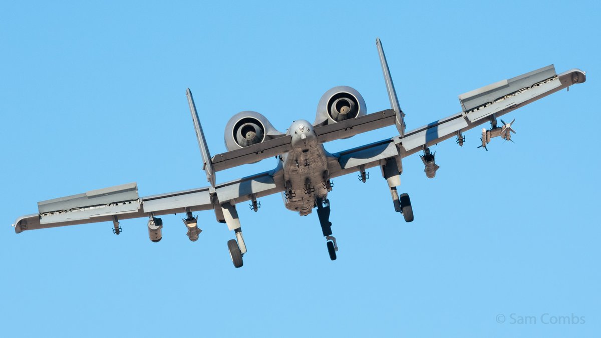 pressxtolive's tweet photo. Red Flag 22-1 continued: A-10s! From 75th FS and one from the Nellis based 66th Weapons Squadron. 80-0241 is wearing a special scheme celebrating the Flying Tiger heritage, the 75th absorbing some members of the AVG when it disbanded. #75FS #66WPS #AvGeek #RedFlag #a10 https://t.co/37WqShlbch
